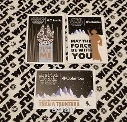 Very Rare Limited-edition Star Wars Echo Base Columbia Jacket Card + 3 Stickers