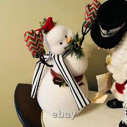 Very Rare Mark Roberts 89/300 Limited Edition Large Santa and Snowman 18'' COA