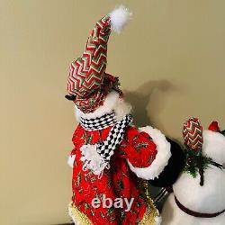 Very Rare Mark Roberts 89/300 Limited Edition Large Santa and Snowman 18'' COA