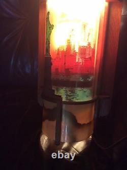 Very Rare New York 1920s sky line MOTION LAMP RARE limited
