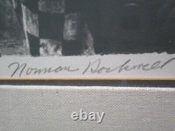 Very Rare Norman Rockwell Lithograph Hand Signed Limited Edition Child Old Toys