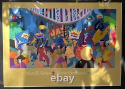 Very Rare Robert Guthrie Mardi Gras Signed Silkscreen Limited Edition 14/100
