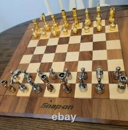 Very Rare Snap-on Tools Limited Edition Drueke Chess Set With Chess Board