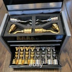 Very Rare Snap-on Tools Limited Edition Drueke Chess Set With Chess Board