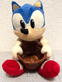 Very Rare Sonic Basket Sonic Plush doll SEGA 7 limited 1994