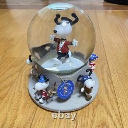 Very Rare WESTLAND Snoopy Music Box Snow Dome Limited Peanuts from Japan