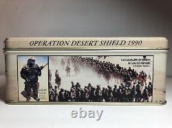 Very rare Limited Edition of four Operation desert storm Tin-storage Container