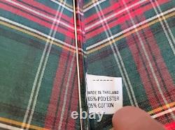 Vintage GH BASS CO. Tartan Plaid Umbrella Red & Green 1990's VERY RARE Limited