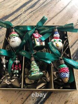 Waterford Christmas Ornaments Mini Holiday Joy Set of 6 Very Rare Limited Ed