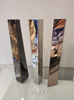Zaha Hadid set of 3 crevasse vases, two very rare limited edition, one unlimited