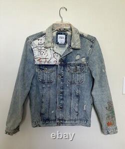 Zara Jean-Michel Basquiat Men's Denim Jacket Very Rare Limited Edition Size L