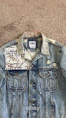 Zara Jean-Michel Basquiat Men's Denim Jacket Very Rare Limited Edition Size L