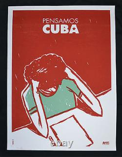 10 Affiches Originales Cubainespensando Cuba Portfolioonly 40 Made. Signé! Très Rare
