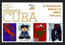 10 Affiches Originales Cubainespensando Cuba Portfolioonly 40 Made. Signé! Très Rare