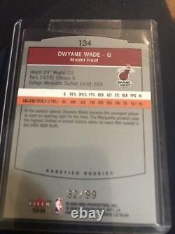 2003-2004 Skybox Limited Edition Dwyane Wade Rarefied Rookies #d 32/99 Très Rare