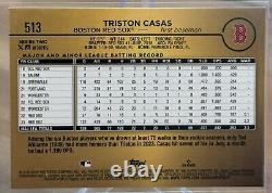 2024 TOPPS #513 Triston Casas Future Stars GOLDEN MIRROR VARIATION SP! TRÈS RARE