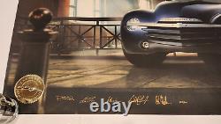 Affiche Chevrolet SSR très rare en édition limitée signée avec tube et documents originaux
