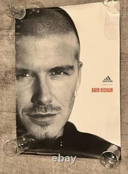 Affiche promotionnelle très rare et limitée de David Beckham 2000 ManU / adidas