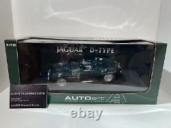 Autoart 118 Jaguar D Type Short Nez 1954 En Vert Stupéfiant #92 Très Rare Nouveau