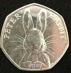 Beatrix Potter Peter Rabbit Limited Edition 50p Pièce Très Rare 2016
