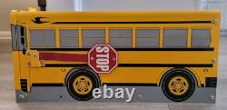 Boîte aux lettres de bus scolaire bleu oiseau jaune TRÈS RARE Édition limitée UNIQUE NEUF À LIRE