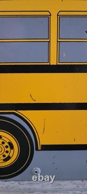 Boîte aux lettres de bus scolaire bleu oiseau jaune TRÈS RARE Édition limitée UNIQUE NEUF À LIRE