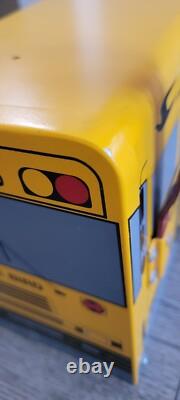 Boîte aux lettres de bus scolaire bleu oiseau jaune TRÈS RARE Édition limitée UNIQUE NEUF À LIRE