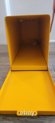 Boîte aux lettres de bus scolaire bleu oiseau jaune TRÈS RARE Édition limitée UNIQUE NEUF À LIRE