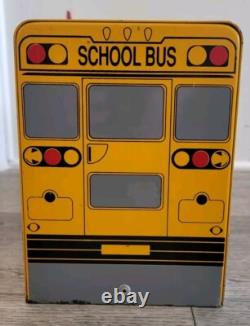 Boîte aux lettres de bus scolaire bleu oiseau jaune TRÈS RARE Édition limitée UNIQUE NEUF À LIRE