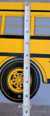 Boîte aux lettres de bus scolaire bleu oiseau jaune TRÈS RARE Édition limitée UNIQUE NEUF À LIRE