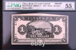 CC028 Très rare Chine-Étranger 2 Preuve 1920 Banque de Canton Limitée (Shanghai) 64