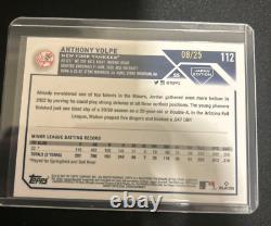 Carte de collection Anthony Volpe 2023 Topps BASEBALL Edition RC /25 Limitée Très Rare