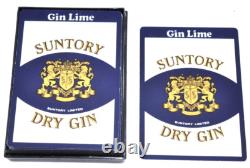 Cartes à jouer nues rétro très rares des années 1980 Suntory Limited DRY GIN Gin Lime