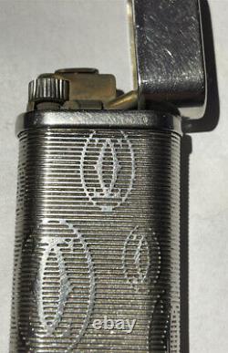 Cartier Vintage Sterling Silver Lighter. Ça Marche Bien. Édition Limitée Très Rare