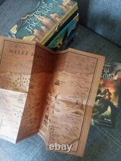 Coffret Percy Jackson en turc comprenant la carte, 1-5, très rare, édition limitée