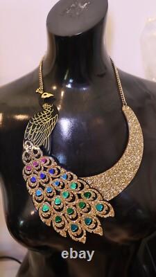 Collier Paon Tatty Devine Édition Limitée Grand Très Rare Couleur Magnifique