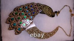 Collier Paon Tatty Devine Édition Limitée Grand Très Rare Couleur Magnifique