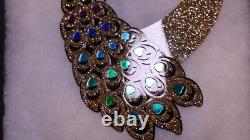 Collier Paon Tatty Devine Édition Limitée Grand Très Rare Couleur Magnifique