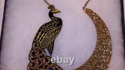 Collier Paon Tatty Devine Édition Limitée Grand Très Rare Couleur Magnifique