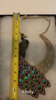 Collier Paon Tatty Devine Édition Limitée Grand Très Rare Couleur Magnifique