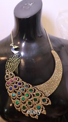 Collier Paon Tatty Devine Édition Limitée Grand Très Rare Couleur Magnifique