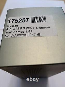 Concessionnaire très rare Minichamps 1/43 Porsche 911 Gt3 Rs Neuf Dans Sa Boîte Wap 020 Limité