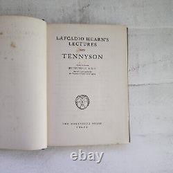 DÉCOUVERTE TRÈS RARE: Conférences de Lafcadio Hearn sur Tennyson - 1ère édition limitée