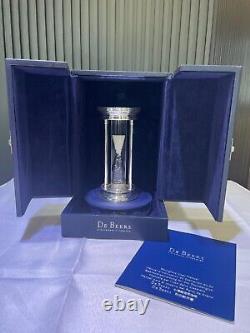 De Beers Silver Édition Limitée Millennium 2000 Sablier en Diamant Très Rare