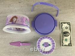 Disney Licorne Limitée Sophia ? Tupperware Prendre Gâteau Élégant + Serveur ? Très Rare Neuf