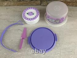 Disney Licorne Limitée Sophia ? Tupperware Prendre Gâteau Élégant + Serveur ? Très Rare Neuf