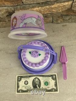 Disney Licorne Limitée Sophia ? Tupperware Prendre Gâteau Élégant + Serveur ? Très Rare Neuf