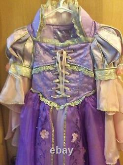 Disney Limited Edition 1 De 2000 Robe Rapunzel Tangled Taille De Costume 6 Très Rare