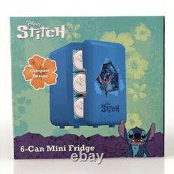 Disney Stitch 6 Can Mini Réfrigérateur NOUVEAU - TRÈS RARE Design Compact Limité Nouveau dans la Boîte