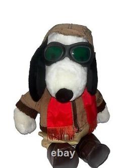 Doll en peluche Snoopy pilote de chasse Red Baron Peanuts vintage 1968 édition limitée très rare